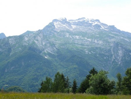 La Tournette depuis le col de Plan Bois.