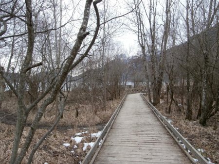 L’arrivée au premier belvédère du lac.