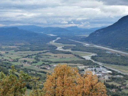 Depuis Barvy, la Chautagne, le Rhône et le Bugey au loin.