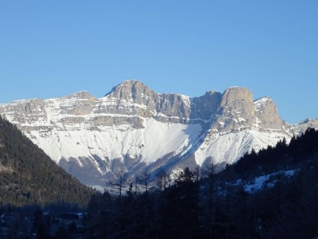 Jolie vue dès le départ sur La Grande Moucherolle et les 2 Soeurs