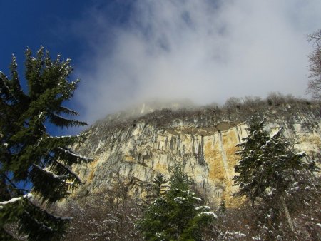 Sous la falaise du Peney.