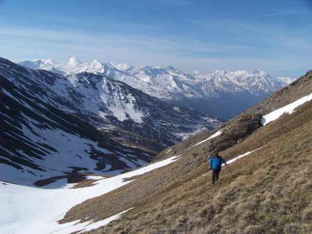 Montée dans la pente finale