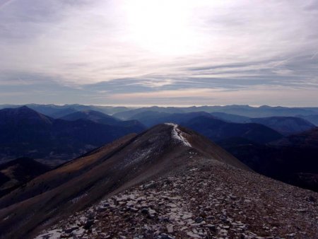 le début de la longue descente