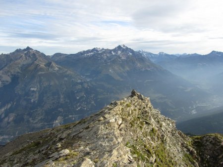 Le sommet et la Haute Maurienne.