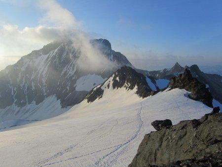 La traversée sur le glacier de la Mahure.