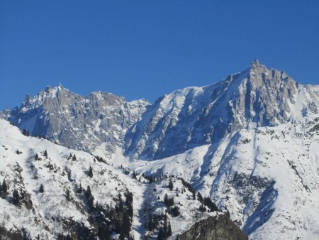 Des points de vue remarquables : Aiguilles de Chamonix et du Midi.