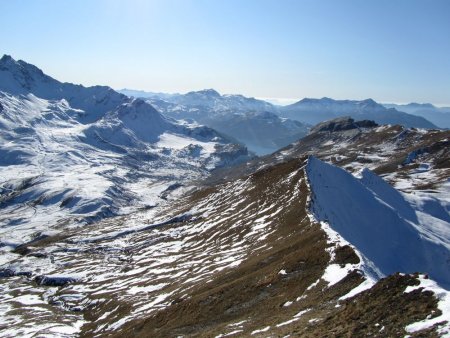 Descente vers Roselend.