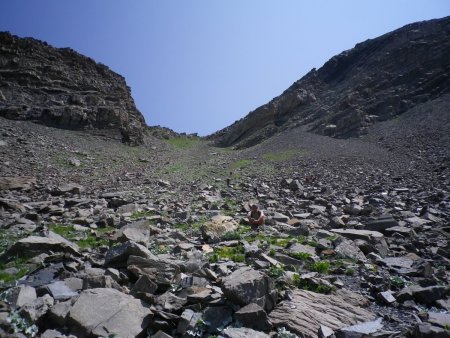 L’éboulis très pentu