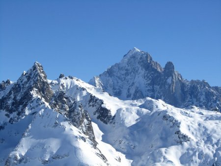 Le Pouce et l’Aiguille Verte.