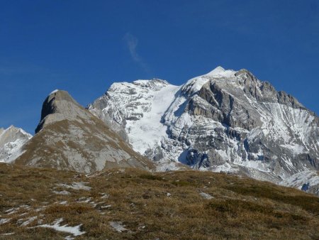 Aiguille de la Vanoise et point culminant de la Savoie la Grande Casse (3855m).
