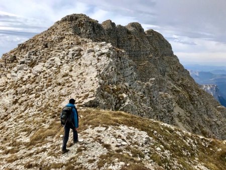 Le col avant l’arête finale.