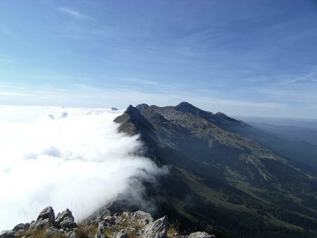 Vue vers le sud, Arête du Gerbier Sophie Agathe et Moucherolle