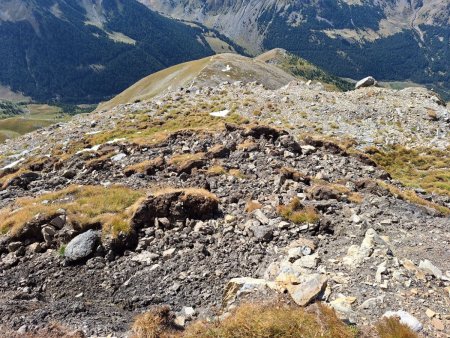 La zone effondrée