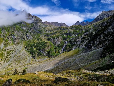 Vue vers l’arrière, du col de la Sitre