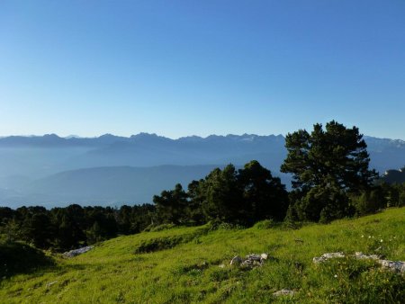 Descente avec vue sur les Belledonnes