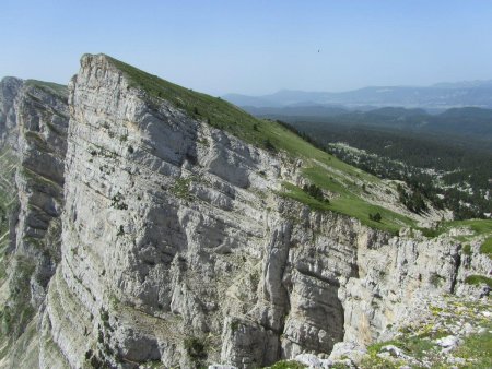 On devine le sentier (centre de la photo).