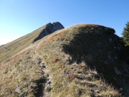 Dans le rétro, la descente du sommet.