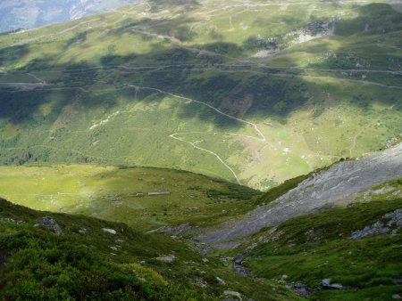 Vue arrière dans la combe 