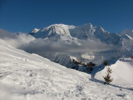 Vue vers le massif du Mont Blanc.