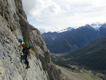 Traversée sur dalle lisse.