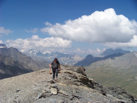 Arrivée au sommet.