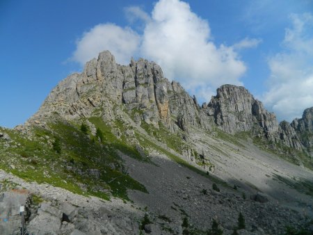 Regard arrière sur les Aiguilles de Chabrières.