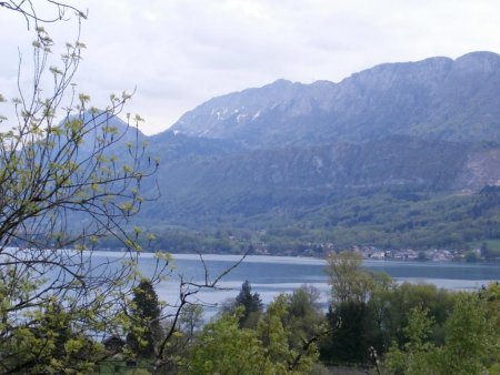 Fin de la descente sur Angon. Au fond, le Taillefer et le roc des Boeufs.