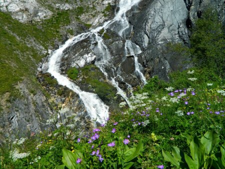 Bas de la cascade du ruisseau de la Pisserotte.