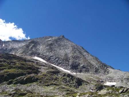 Face E de la Pointe de l’Echelle, vue du refuge du Fond d’Aussois.