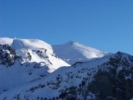 Du Jeu on voit la face W de la pointe du Fréjus