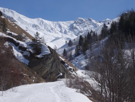 Au départ, depuis le village de la Saussaz...