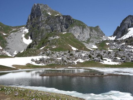 Au lac de la Case, devant le Château d’Oche.