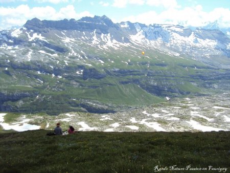 Vue du sommet sur la chaine des Fiz