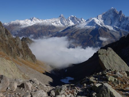 Au col de la Glière, la vue...