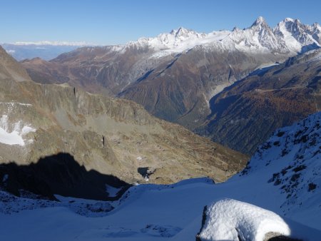 La vue sur le nord du massif...