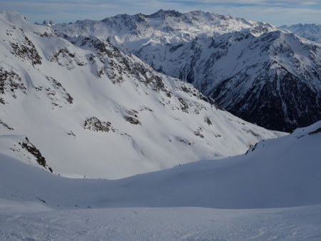 Vue de la face sud en direction des Grandes Rousses.