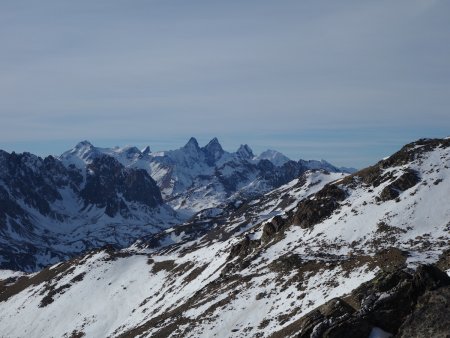 Zoom sur les Aiguilles d’Arves et l’Aiguille de l’Épaisseur