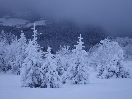 Descente sous les nuages...