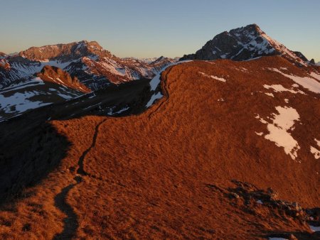 Retour sur la crête herbeuse...