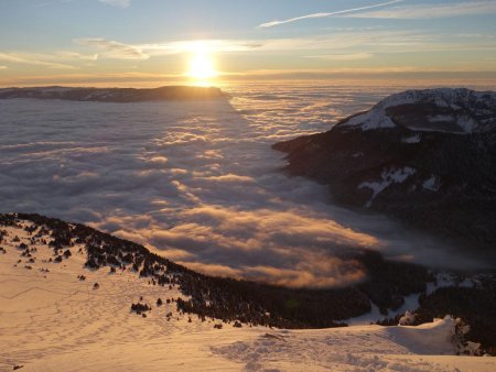 Descente face au couchant...