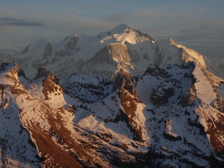 Le Mont Blanc en orange...