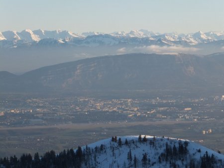 Vue sur Genève, le Salève, les Alpes...