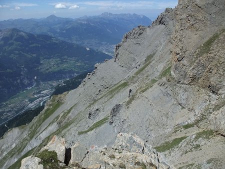 Traversée dans des dévers impressionnants.