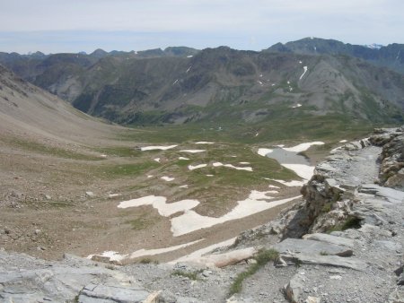 Vue sur le col de la Cayolle