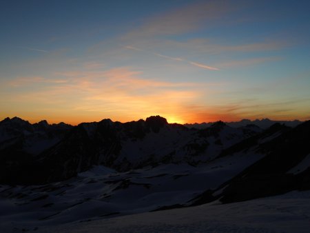 Coucher de soleil depuis le Bivouac