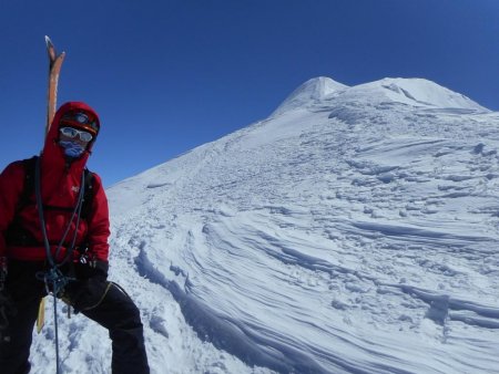 Sur l’arête des Bosses