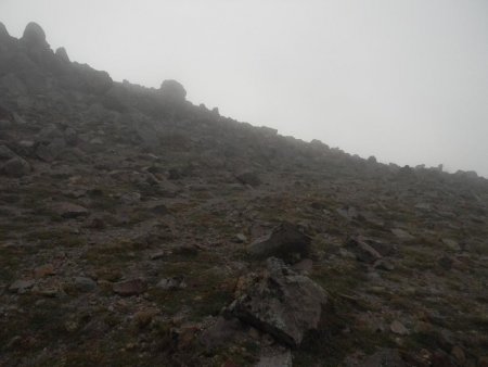 La montée finale dans le brouillard toujours