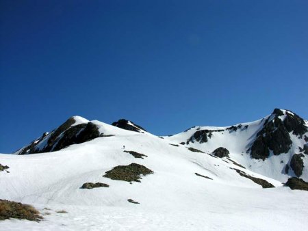 Les deux sommets, à droite Tête Noire et à gauche la Grande Lauzière