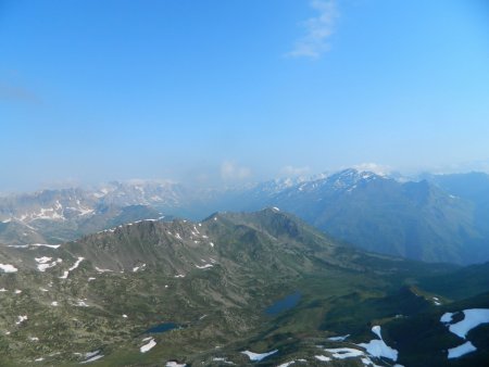 Lac Rond à gauche et lac de Cristol à droite.