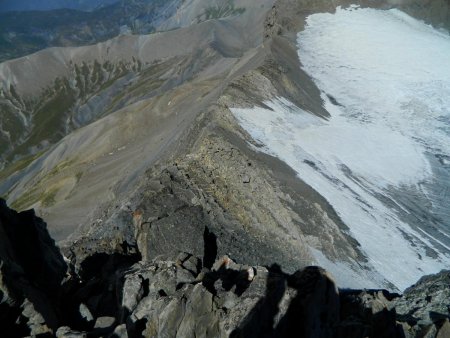 Arête de descente.